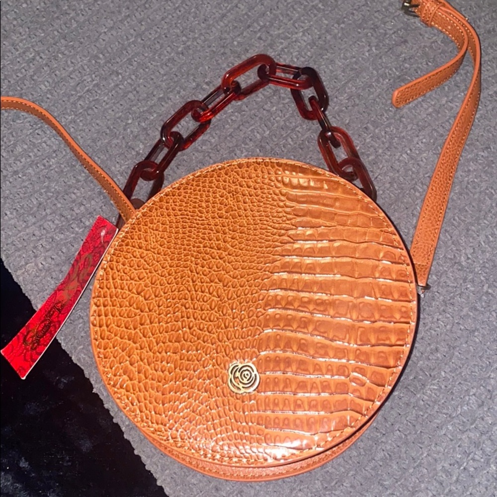 Tan Crocodile Texture crossbody